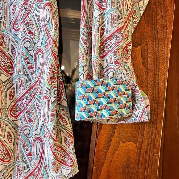 RobertโGraham Like NEW Dress Print Button Down Shirt Multi Design & Color โMediu - Picture 3 of 10